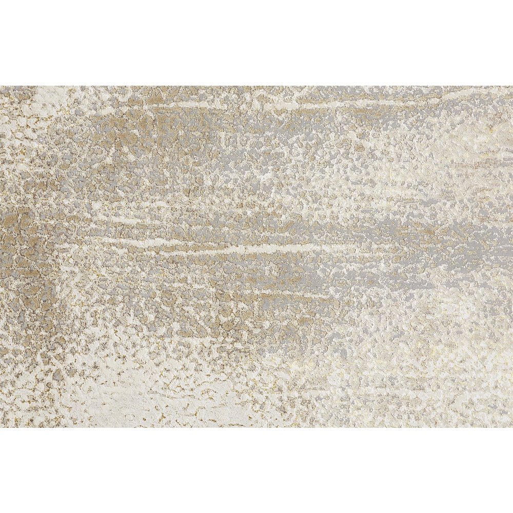 Aura Modern Abstract, Ivory/Gray/Gold, 12' x 15' Area Rug. Picture 6