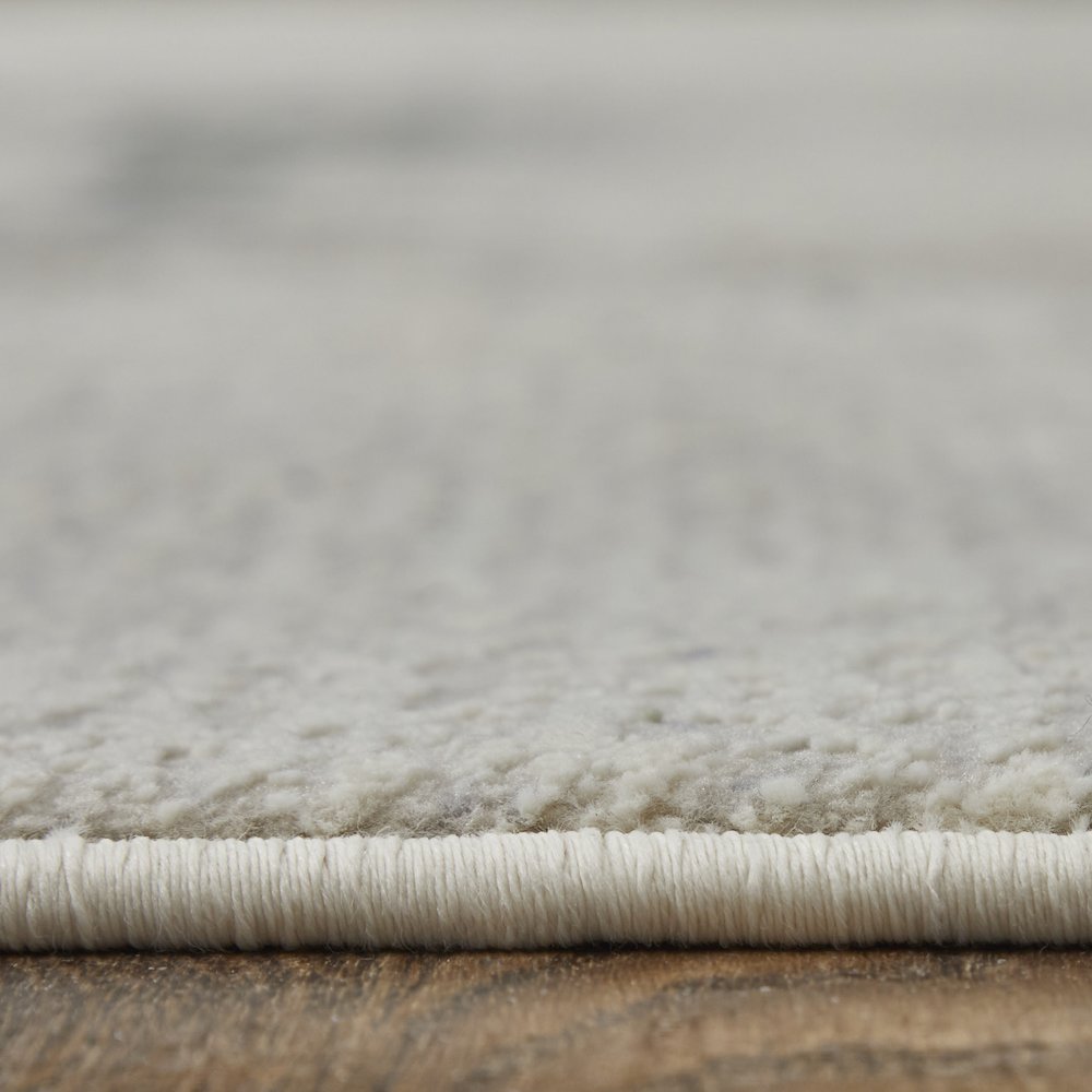 Clio Modern Abstract, Ivory/Blue/Brown, 2' x 3' Accent Rug. Picture 8
