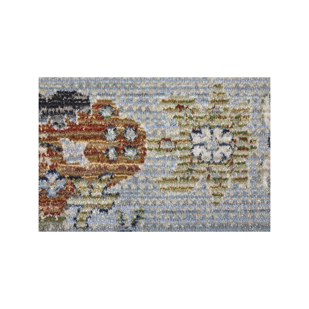Traditional Floral & Botanical, Blue/Green/Ivory, 7'-10" x 10'-3" Area Rug. Picture 6