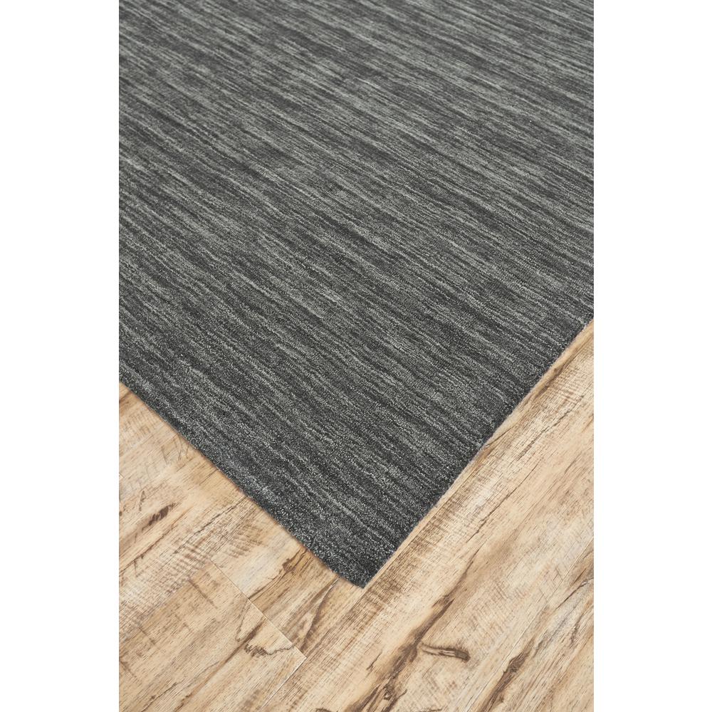 Luna Hand Woven Marled Wool Rug, Charcoal Gray, 2ft x 3ft Accent Rug, 5798049FCHL000P00. Picture 3