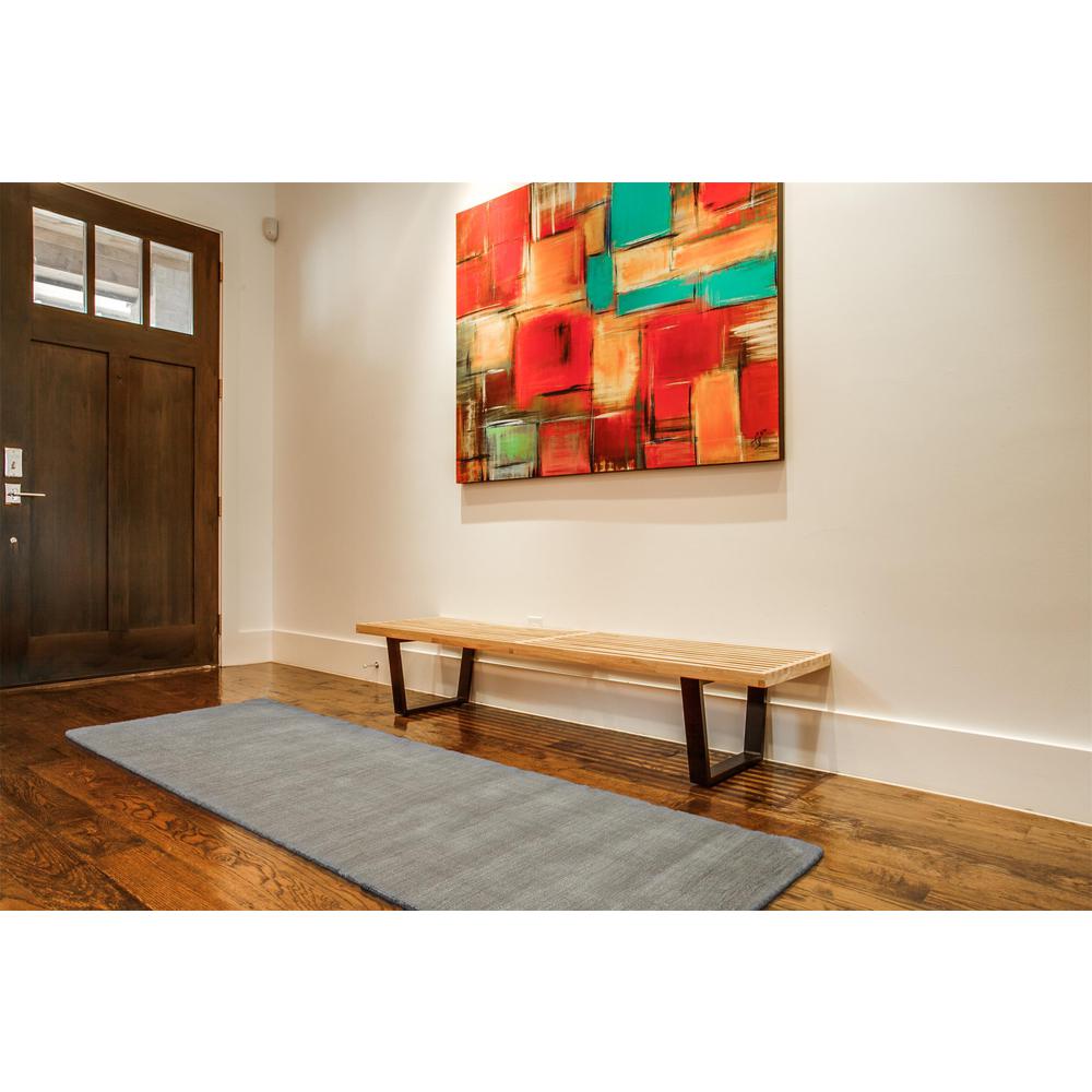 Luna Hand Woven Marled Wool Rug, Light/Warm Gray, 2ft - 6in x 8ft, Runner, 5798049FLGY000I6A. Picture 1