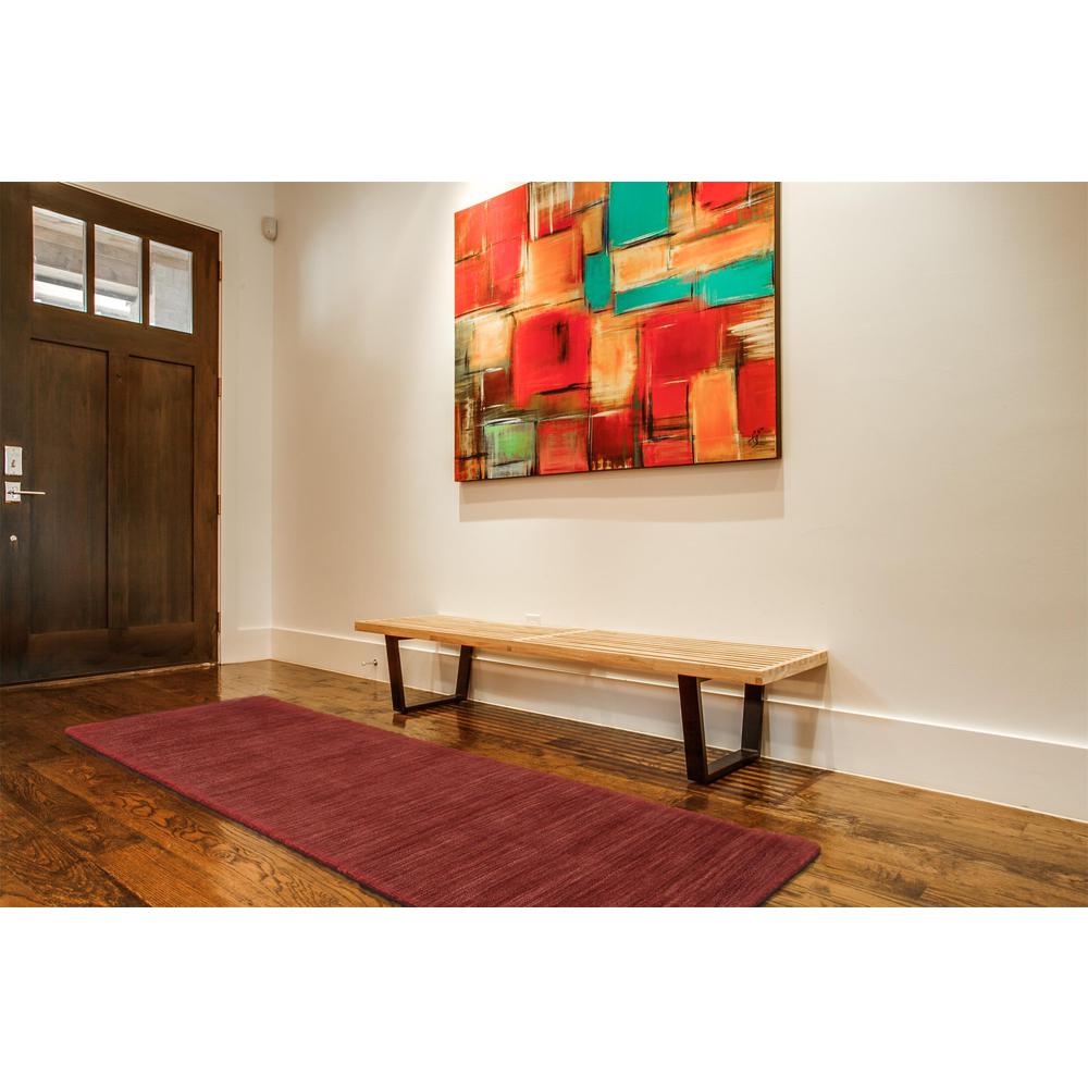 Luna Hand Woven Marled Wool Rug, Rust/Red-Orange, 2ft - 6in x 8ft, Runner, 5798049FRST000I6A. Picture 1
