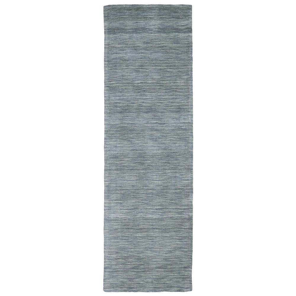 Luna Hand Woven Marled Wool Rug, Dusty Blue, 2ft - 6in x 8ft, Runner, 5798049FSMK000I6A. Picture 2