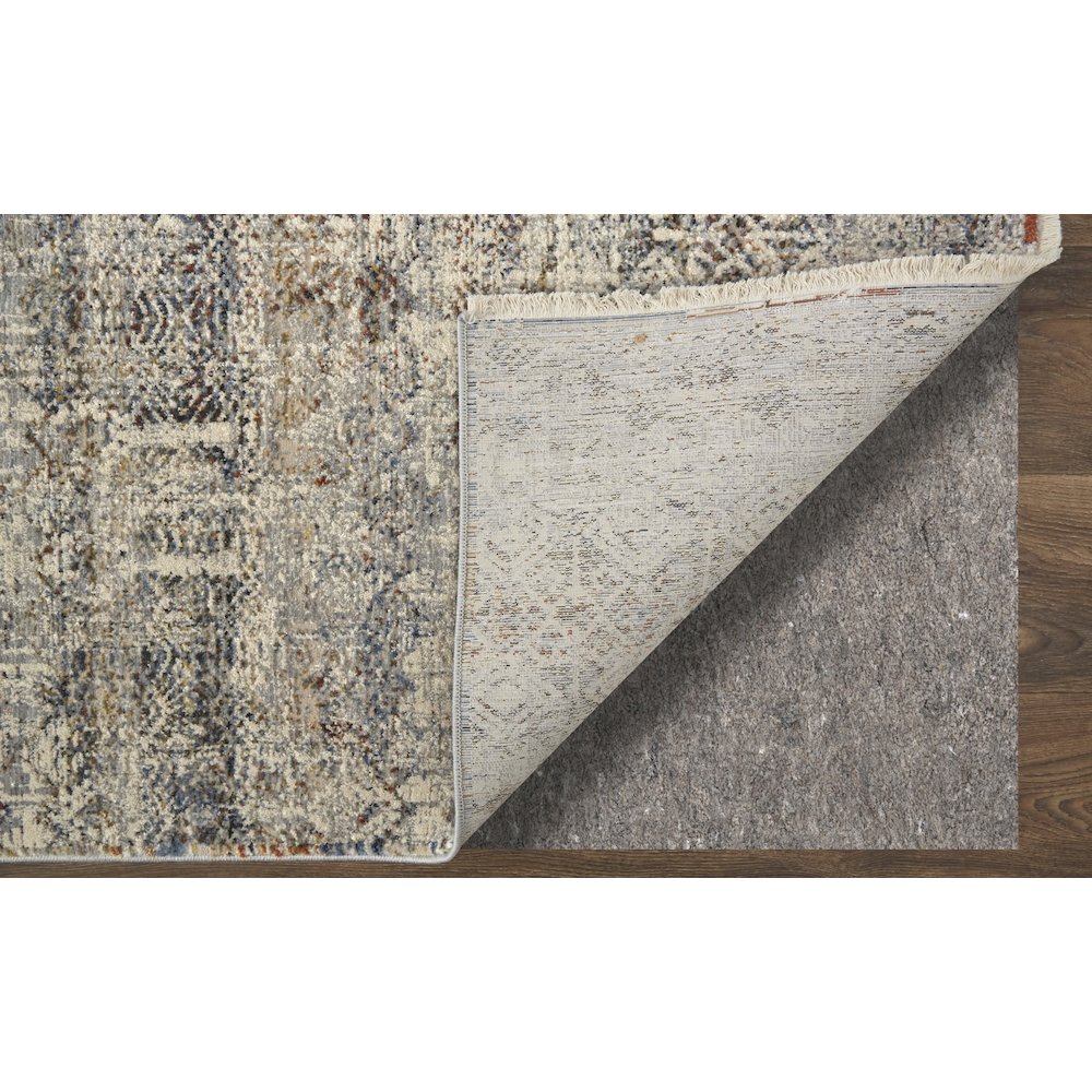 Kaia Transitional Distressed, Tan/Ivory/Blue, 3' x 5' Accent Rug. Picture 4