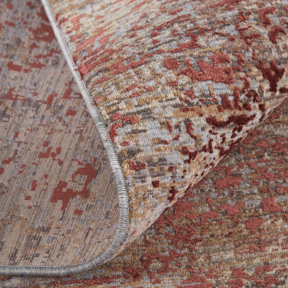 Pryor Modern Watercolor, Red/Gray/Blue, 5' x 8' Area Rug. Picture 8