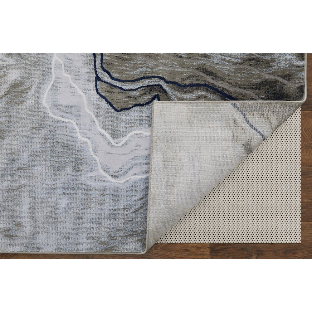 Gaspar Modern Abstract, Taupe/Gray/Blue, 5'-2" x 7'-2" Area Rug. Picture 4