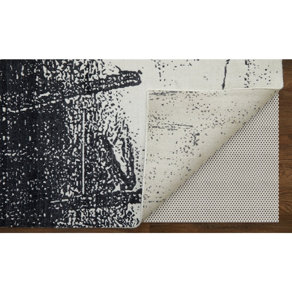 Coda Modern Abstract, Black/White, 3'-6" x 5'-6" Accent Rug. Picture 4