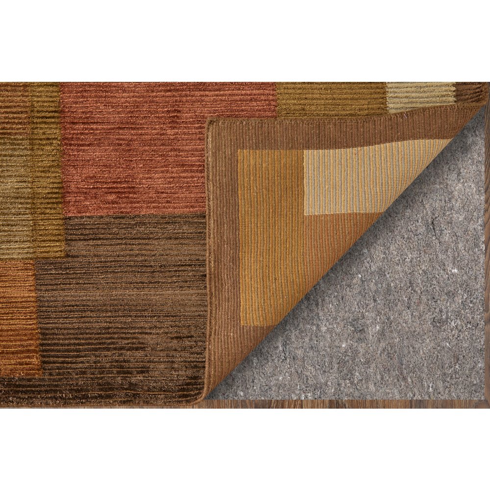 Keystone Transitional Color Block, Green/Brown/Orange, 4' x 6' Accent Rug. Picture 3