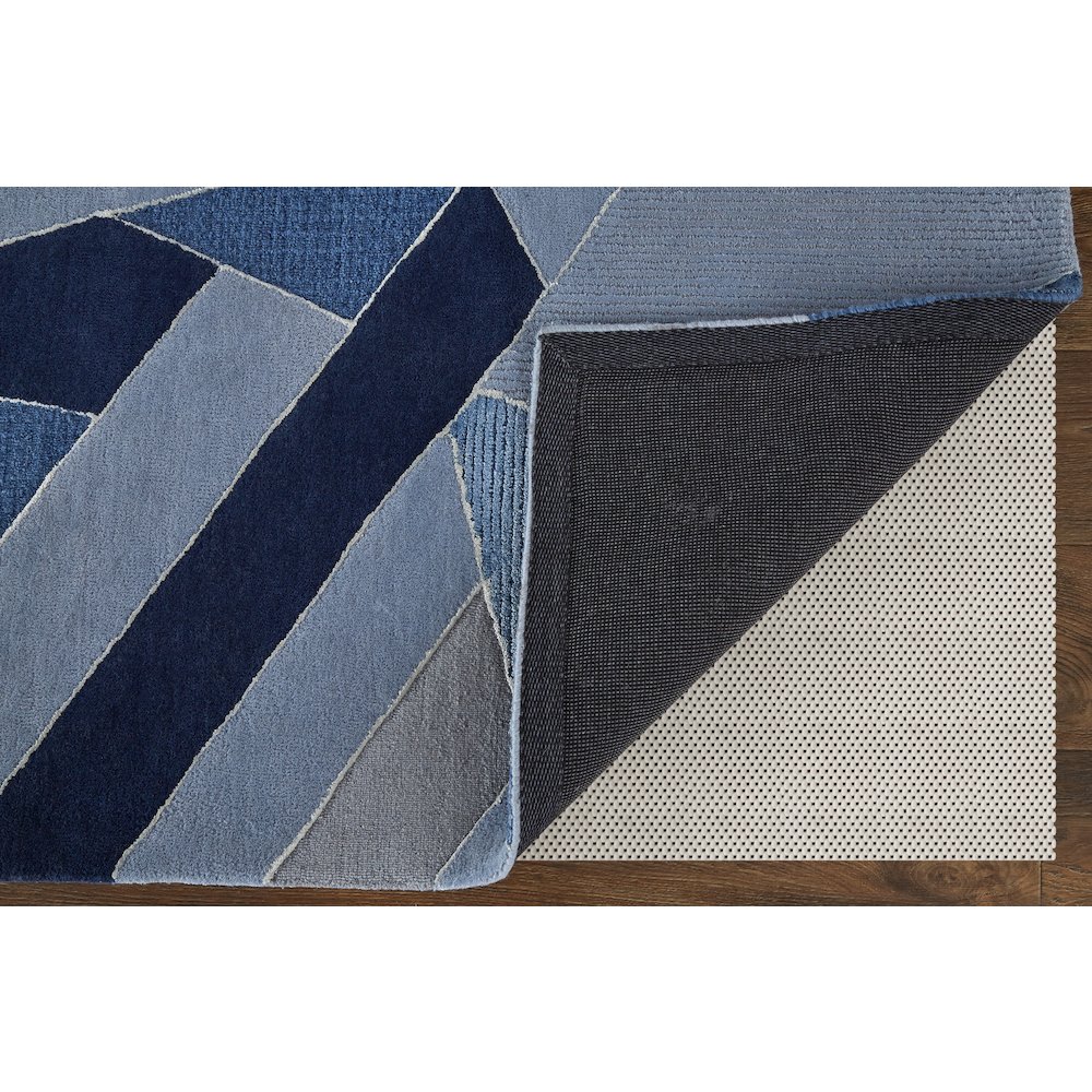 Nash Modern Geometric, Blue/Silver, 9' x 12' Area Rug. Picture 4