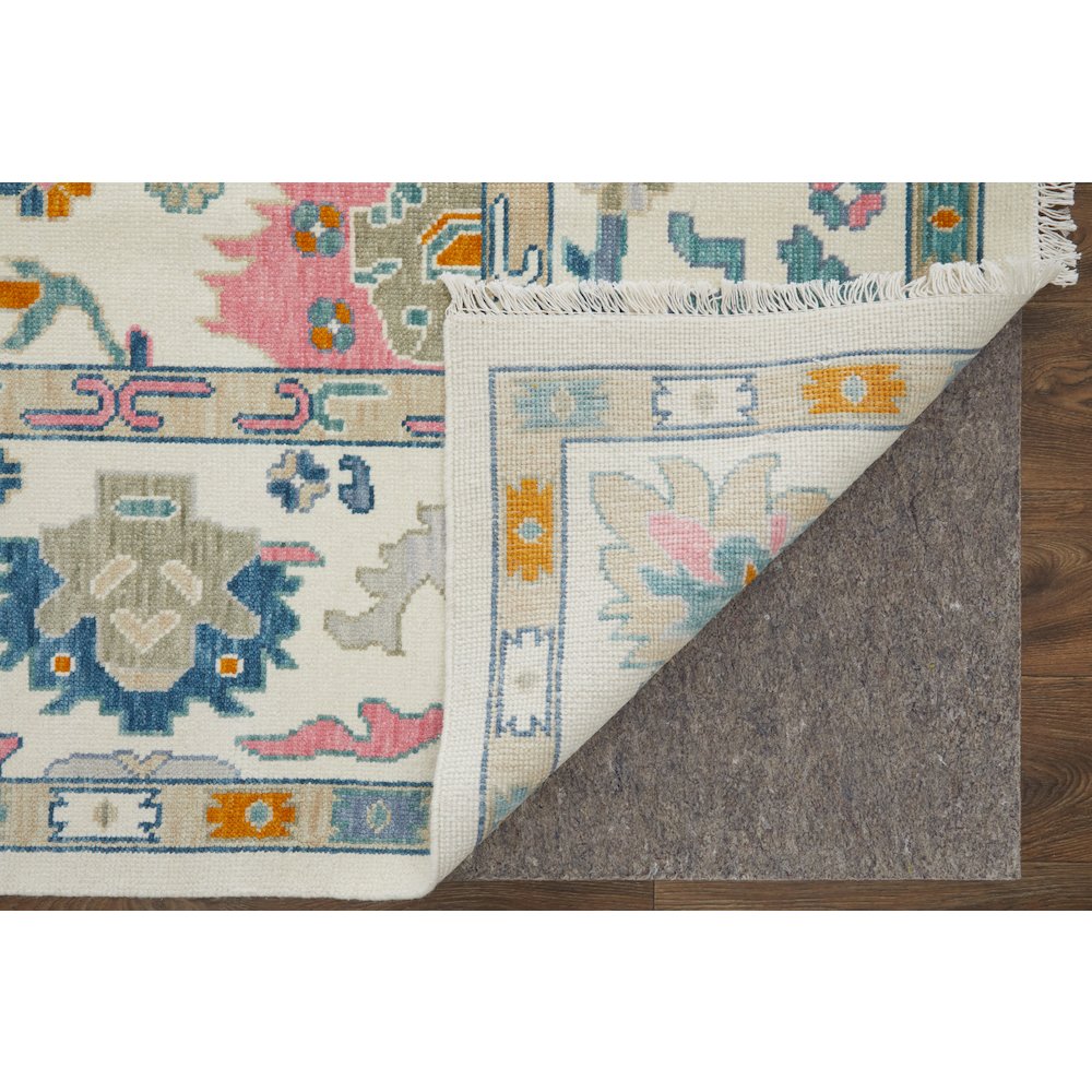 Karina Transitional Floral & Botanical, Ivory/Blue/Pink, 2' x 3' Accent Rug. Picture 3