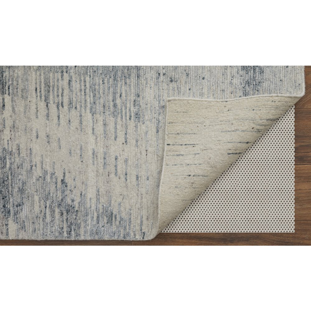 Brighton Modern Abstract, Ivory/Blue/Gray, 2' x 3' Accent Rug. Picture 5