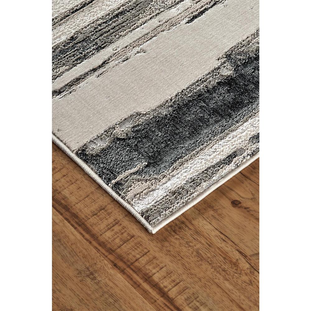 Micah Modern Metallic Gradient Rug, Silver/Black, 6ft - 7in x 9ft - 6in Area Rug, 6943049FSLV000F05. Picture 3