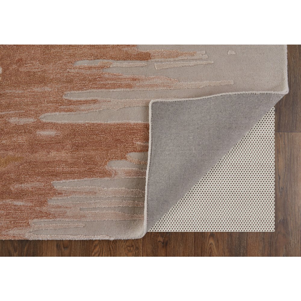 Anya Transitional Abstract, Red/Brown/Orange, 5' x 8' Area Rug. Picture 5