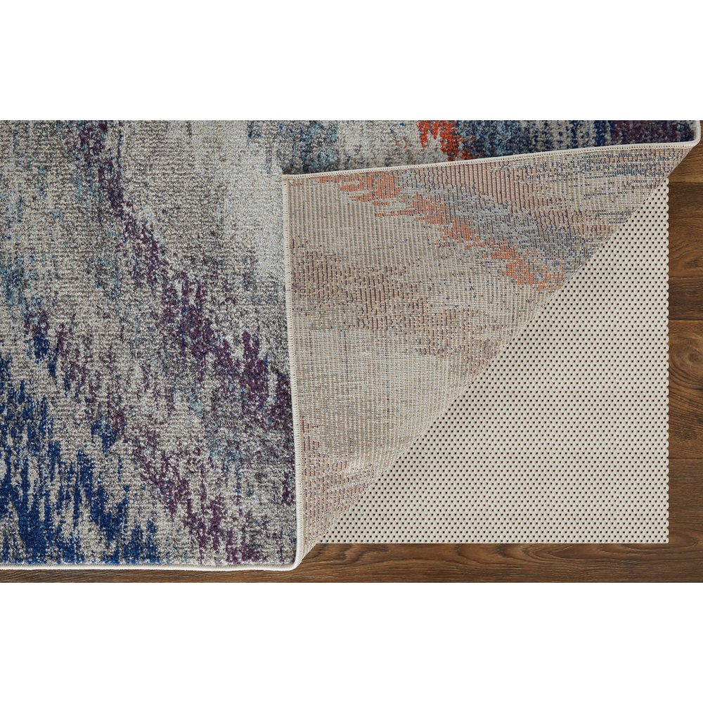 Edgemont Modern Abstract, Blue/Gray/Orange, 10' x 14' Area Rug. Picture 4