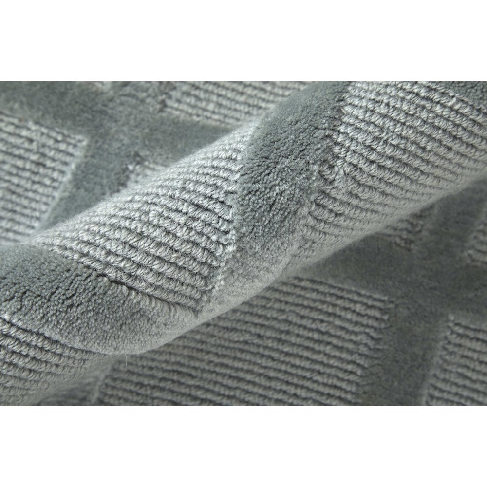Channels Modern Geometric, Gray/Blue, 2' x 3' Accent Rug. Picture 5