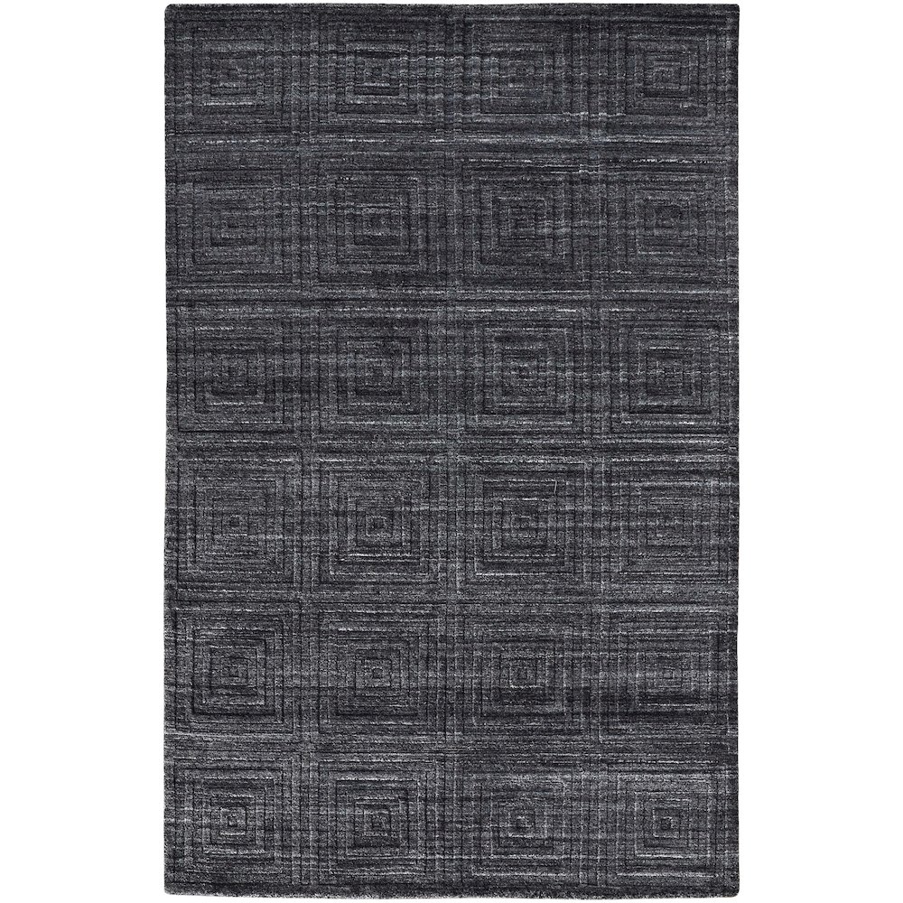 Redford Transitional Solid, Gray/Black, 9' x 12' Area Rug. Picture 1