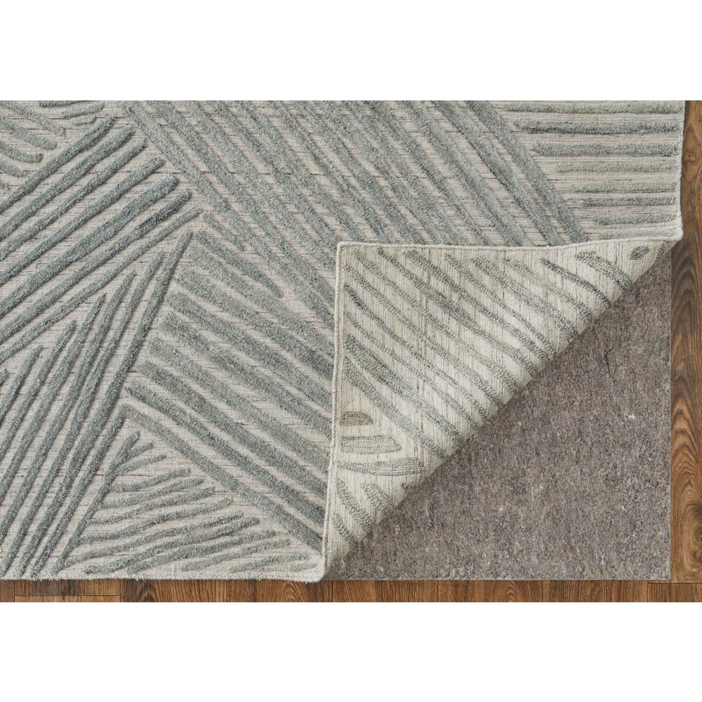 Elias Modern Abstract, Green/Ivory/Tan, 5' x 8' Area Rug. Picture 4