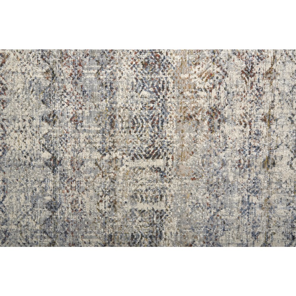 Kaia Transitional Distressed, Tan/Ivory/Blue, 3' x 5' Accent Rug. Picture 6