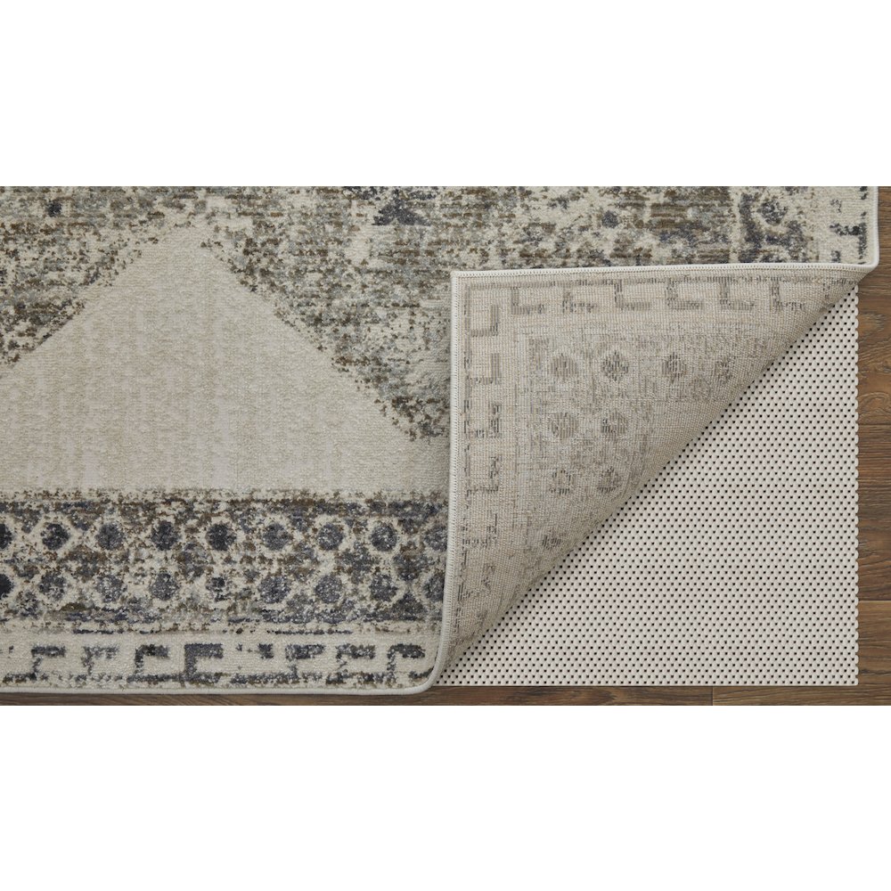 Kano Transitional Distressed, Ivory/Taupe/Gray, 5'-3" x 7'-6" Area Rug. Picture 4