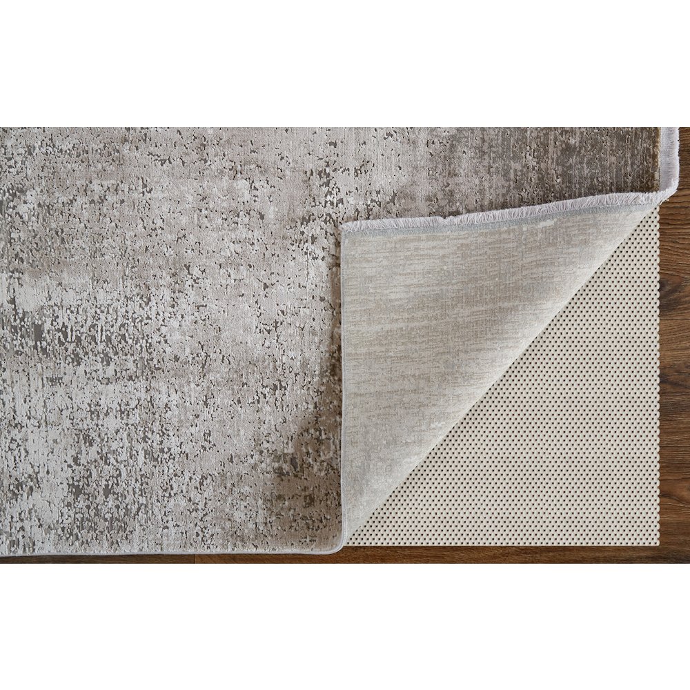 Cadiz Modern Abstract, Tan/Ivory/Gray, 3'-1" x 5' Accent Rug. Picture 4