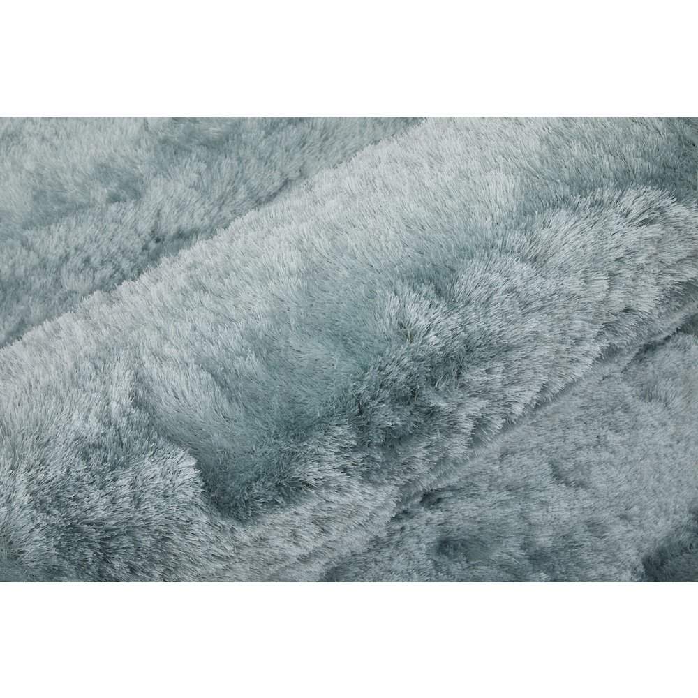 Indochine Plush Shag Area Rug, Metallic Sheen, Light Aqua Blue, 4ft-9in x 7ft-6in, 4944550FLAQ000E04. Picture 5