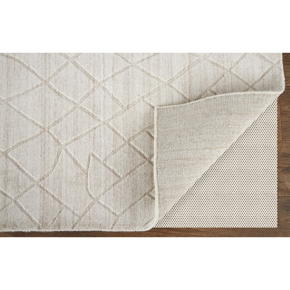 Redford Transitional Solid, Ivory/Gray, 9' x 12' Area Rug. Picture 4