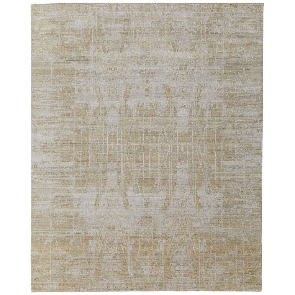 Eastfield Modern Abstract, Yellow/Ivory/Gold, 2' x 3' Accent Rug. Picture 1