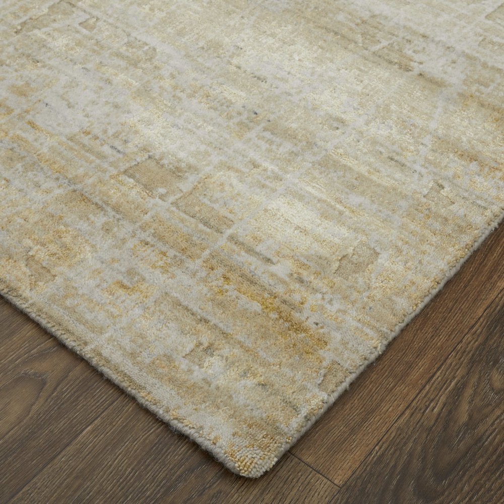 Eastfield Modern Abstract, Yellow/Ivory/Gold, 2' x 3' Accent Rug. Picture 3