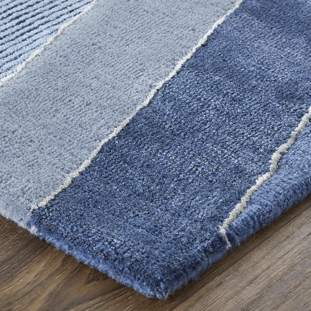 Nash Modern Geometric, Blue/Silver, 9' x 12' Area Rug. Picture 3