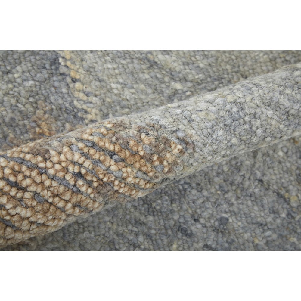 Transitional Floral & Botanical, Blue/Gray/Yellow, 8'-6" x 11'-6" Area Rug. Picture 5