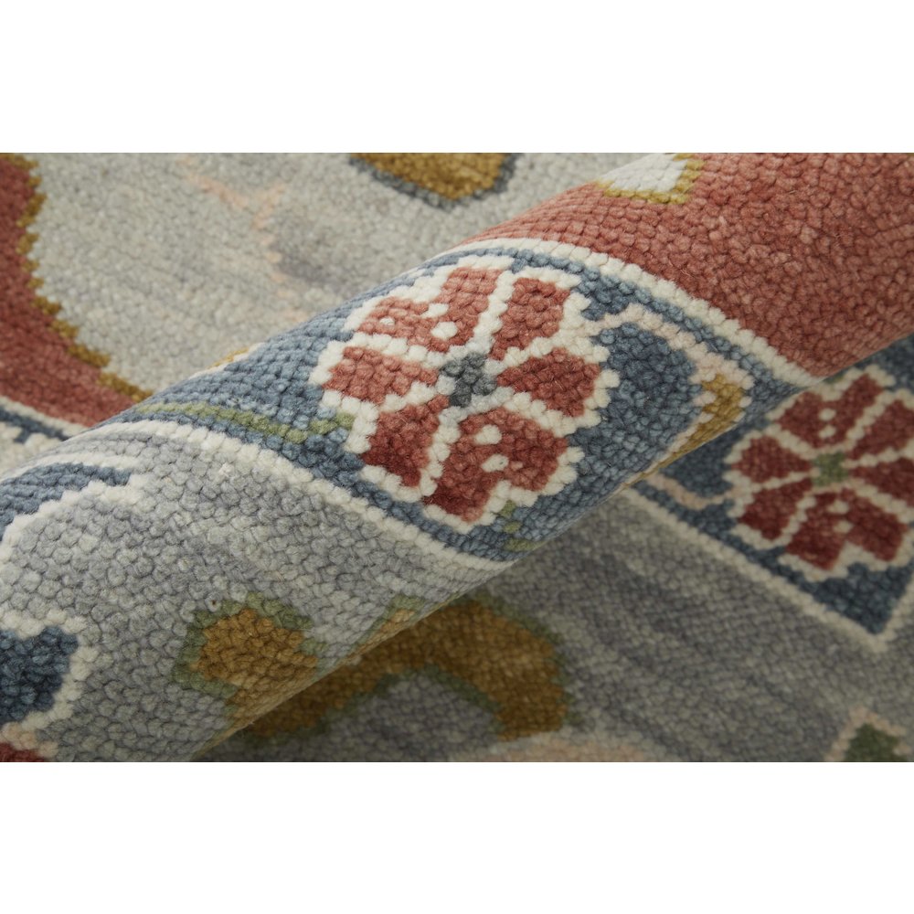 Karina Transitional Floral & Botanical, Red/Gray/Ivory, 5'-6" x 8'-6" Area Rug. Picture 5