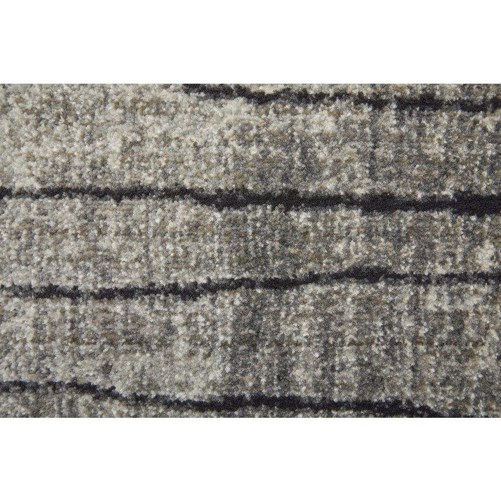 Kano Transitional Abstract, Gray/Black/Taupe, 6'-7" x 9'-6" Area Rug. Picture 6