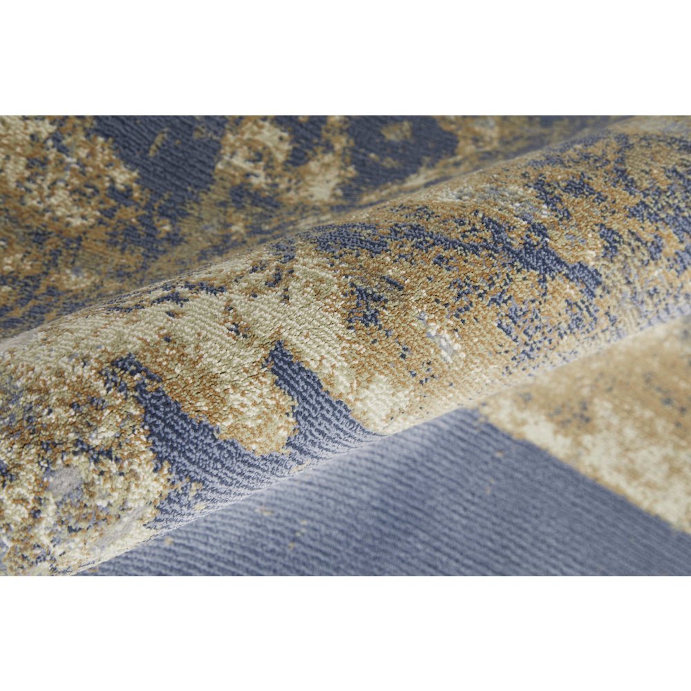 Clio Modern Abstract, Blue/Gray/Tan, 10' x 13'-2" Area Rug. Picture 5