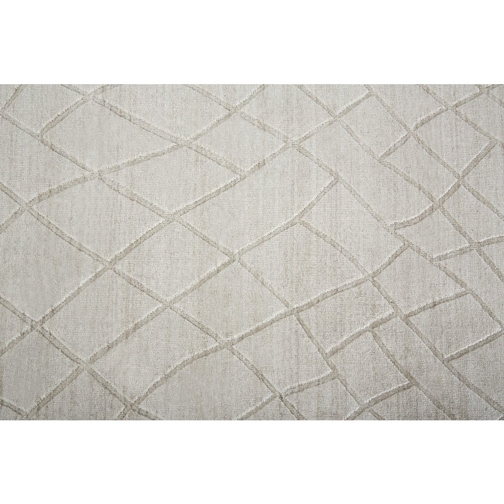 Redford Transitional Solid, Ivory/Gray, 9' x 12' Area Rug. Picture 6