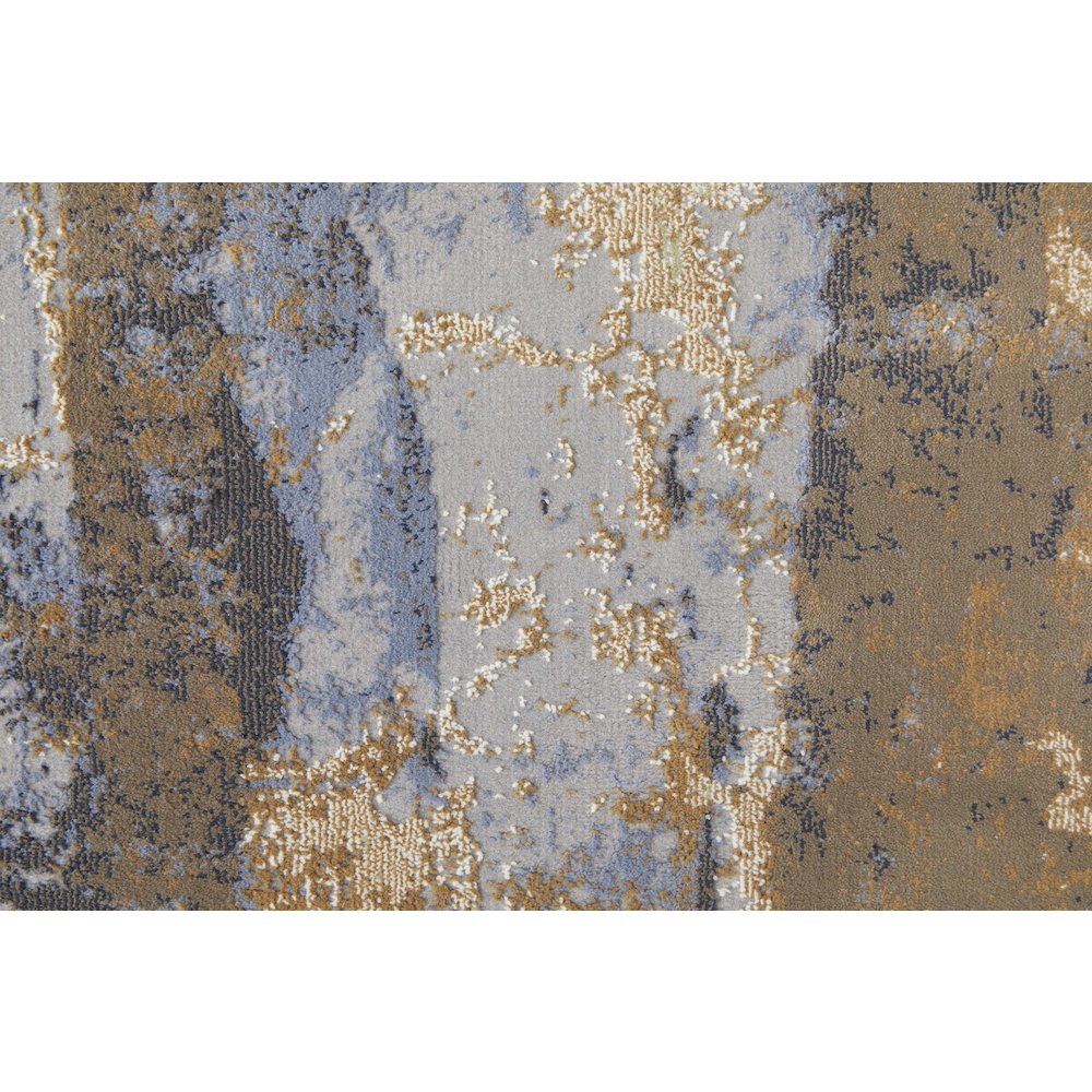 Clio Modern Abstract, Brown/Blue/Ivory, 10' x 13'-2" Area Rug. Picture 6