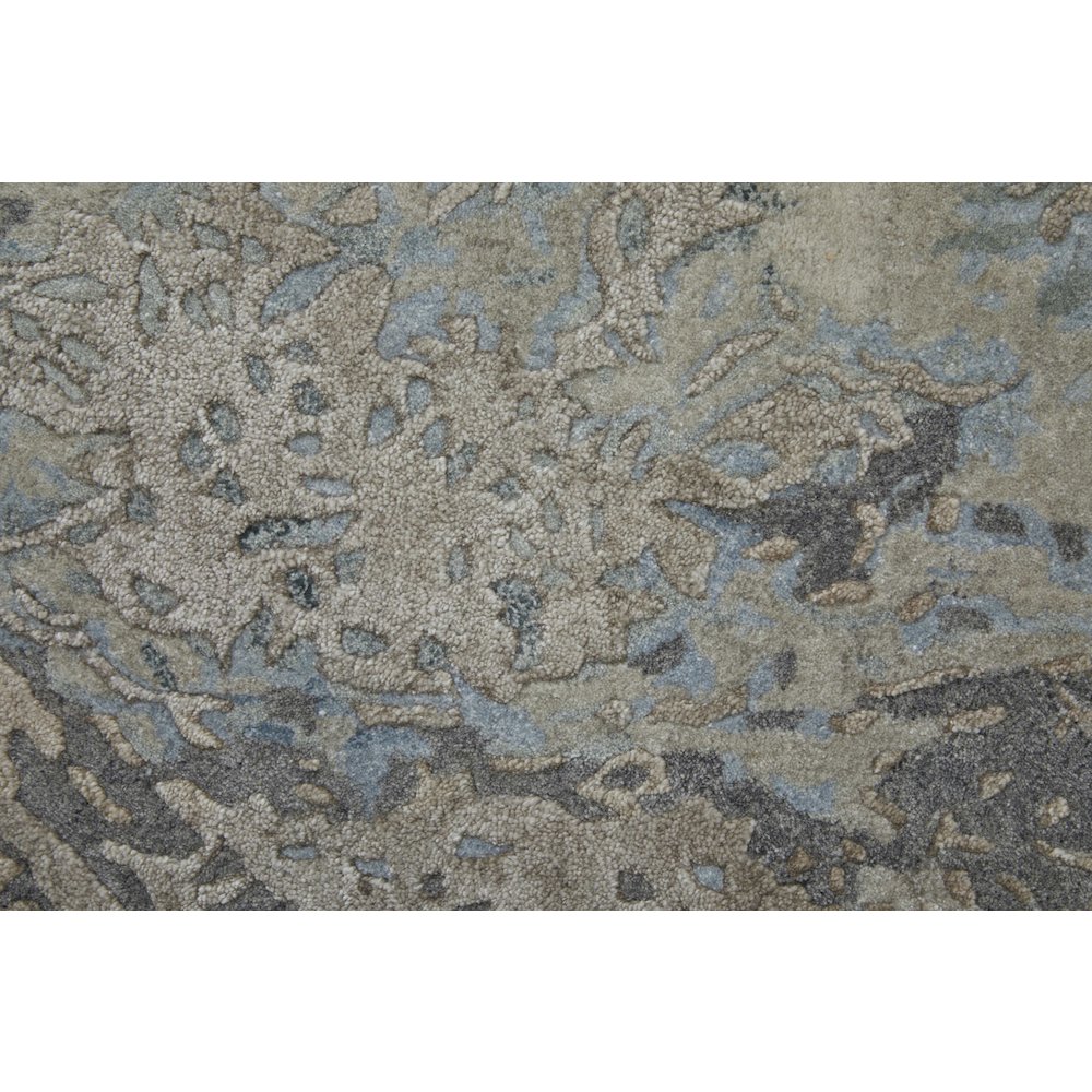 Zarah Modern Watercolor, Gray/Tan/Blue, 9' x 12' Area Rug. Picture 6