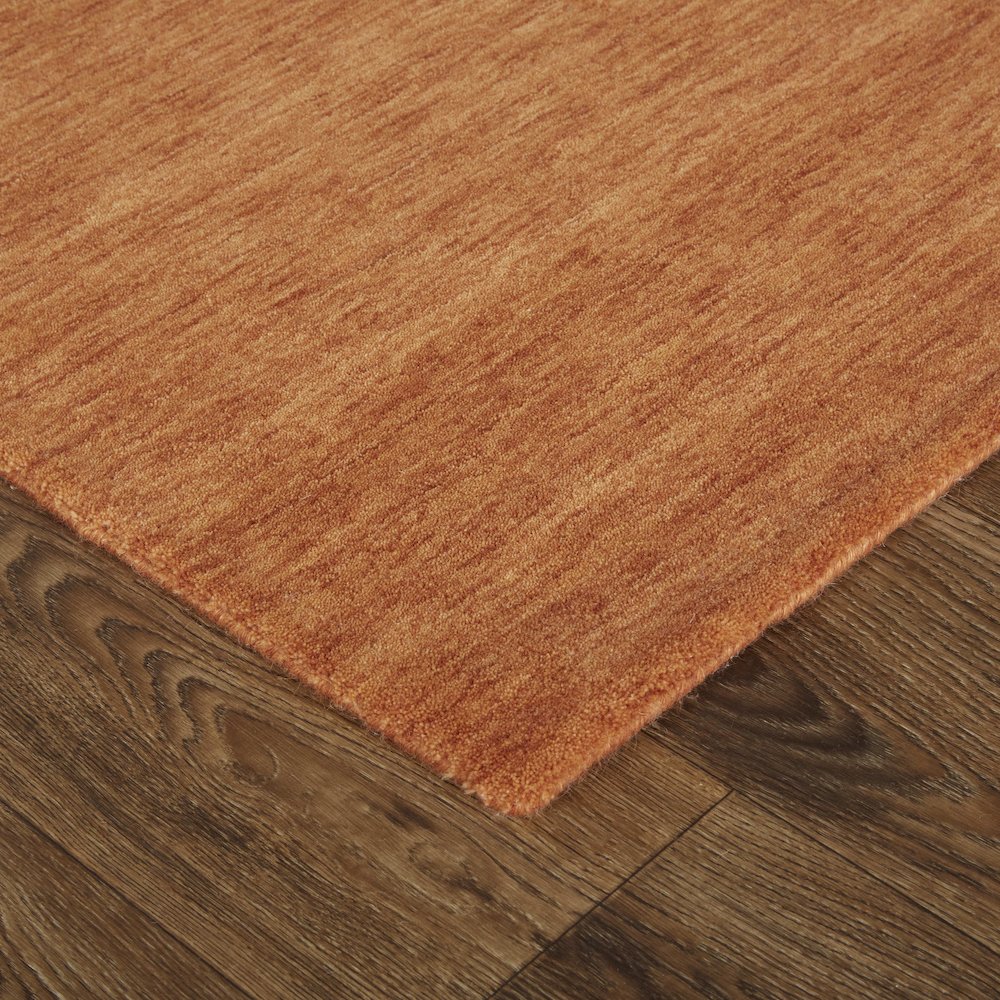Luna Modern Solid, Orange, 3'-6" x 5'-6" Accent Rug. Picture 3