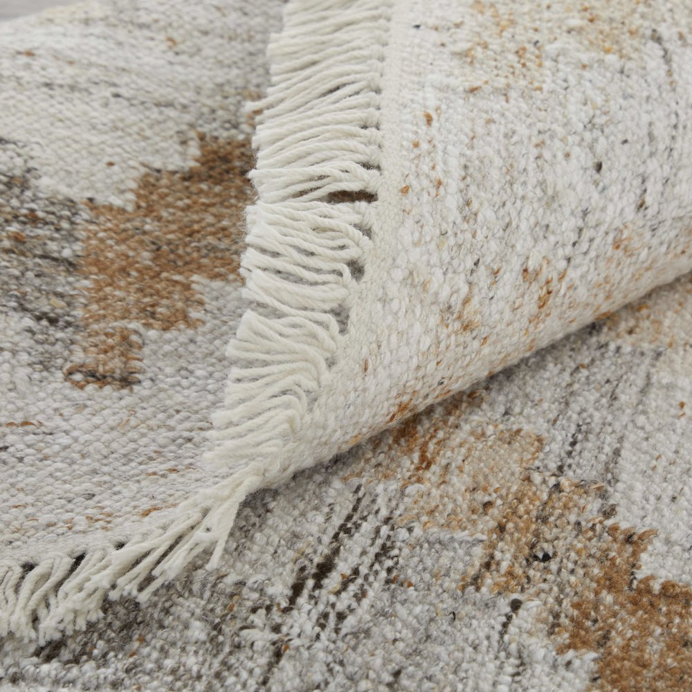 Beckett Transitional Geometric, Ivory/Gray/Tan, 5' x 8' Area Rug. Picture 7