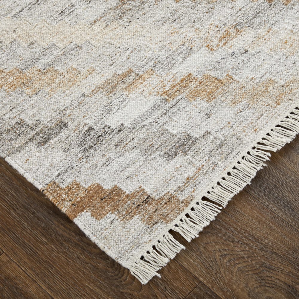 Beckett Transitional Geometric, Ivory/Gray/Tan, 5' x 8' Area Rug. Picture 3