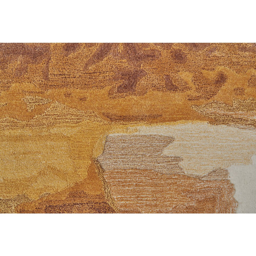 Anya Transitional Abstract, Red/Orange/Ivory, 9' x 12' Area Rug. Picture 6