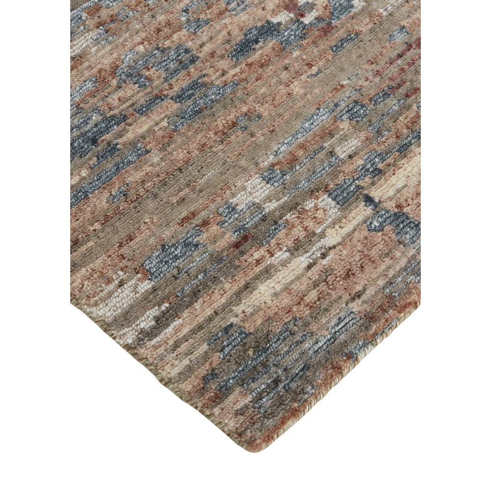 Conroe Modern Abstract, Red/Blue, 2' x 3' Accent Rug. Picture 3