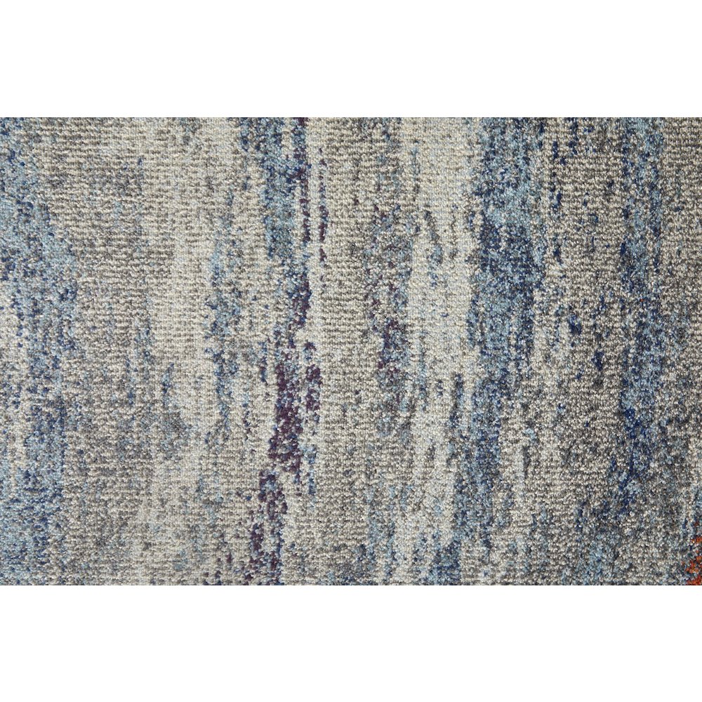 Edgemont Modern Abstract, Blue/Gray/Orange, 10' x 14' Area Rug. Picture 6
