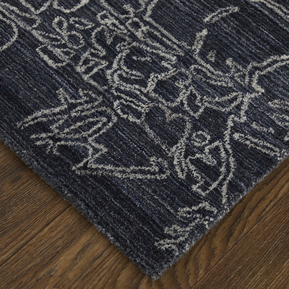Whitton Modern Abstract, Black/Gray/Ivory, 5' x 8' Area Rug. Picture 3