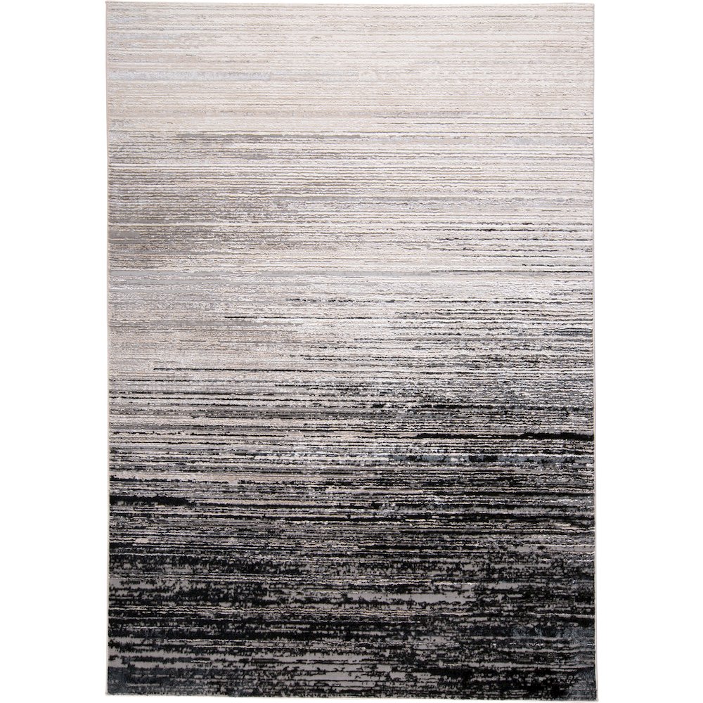Micah Modern Abstract, Black/Gray, 12' x 15' Area Rug. Picture 1