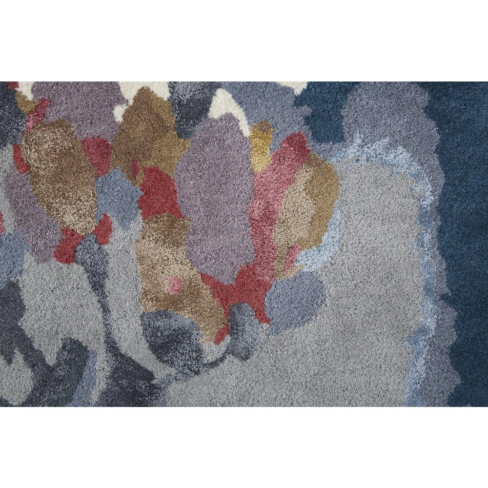Dafney Transitional Floral & Botanical, Blue/Gray/Pink, 5' x 8' Area Rug. Picture 6