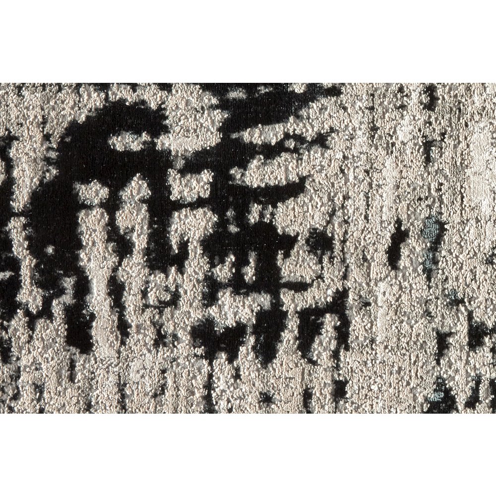 Micah Modern Abstract, Black/White/Gray, 8' x 10' Area Rug. Picture 5