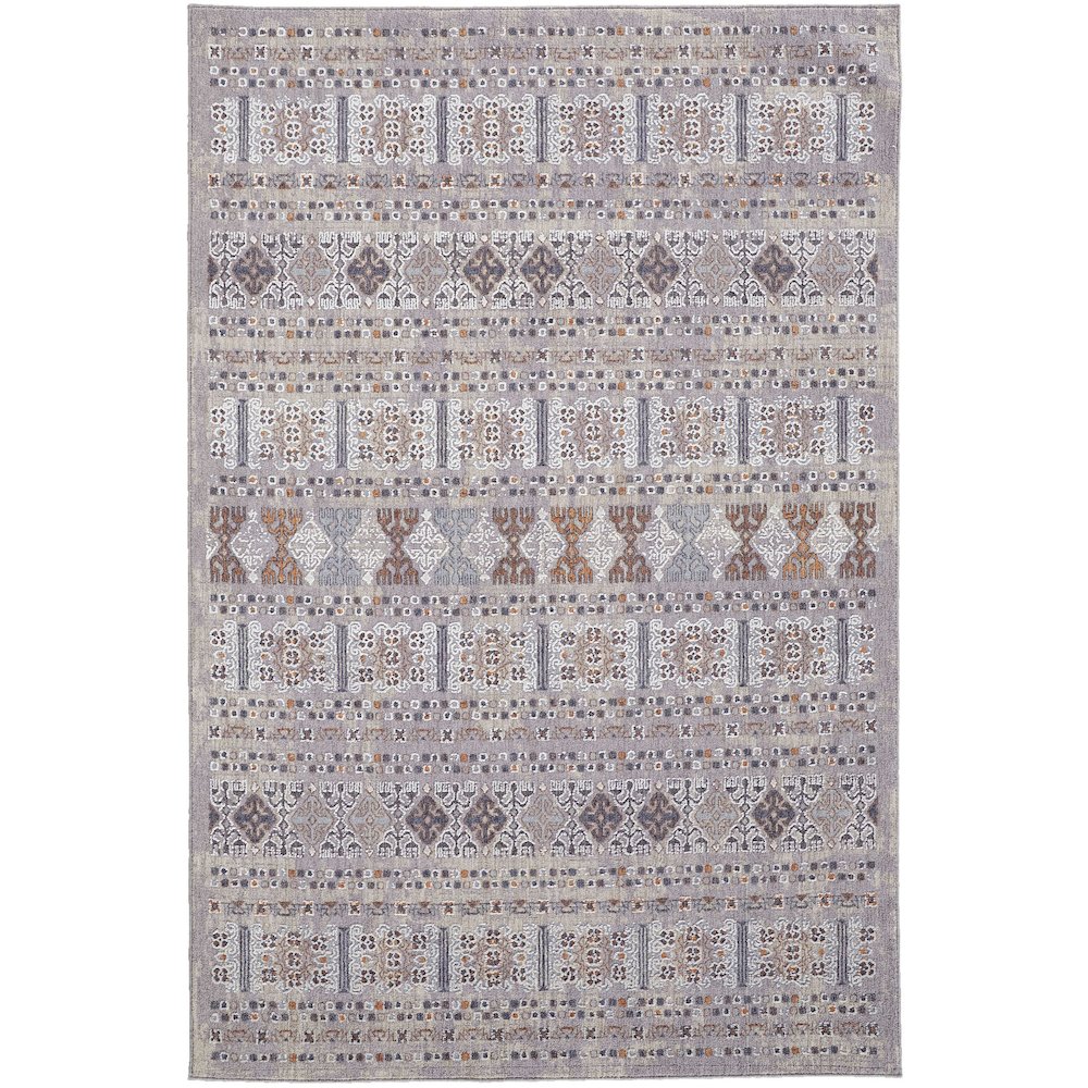 Francisco Transitional Oriental, Orange/Gray/White, 12' x 15' Area Rug. Picture 1