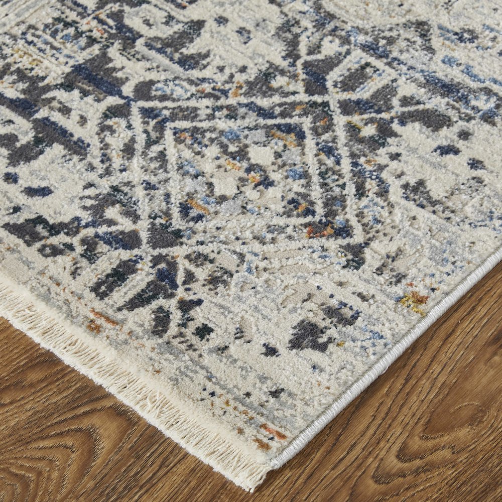 Kaia Transitional Distressed, Ivory/Gray/Taupe, 9'-8" x 12'-8" Area Rug. Picture 2