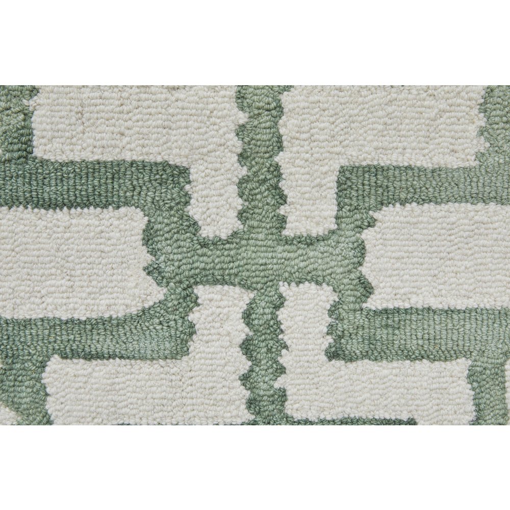 Lorrain Modern Geometric, Ivory/Green, 3'-6" x 5'-6" Accent Rug. Picture 6
