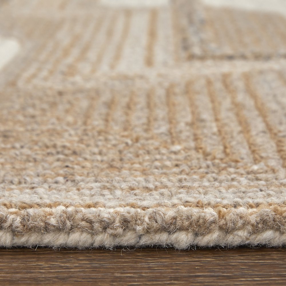 Pollock Modern Geometric, Ivory/Brown/Tan, 5' x 8' Area Rug. Picture 8